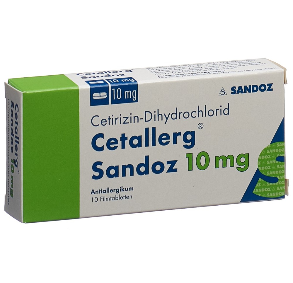 CETALLERG Sandoz cpr pell 10 mg 10 pce