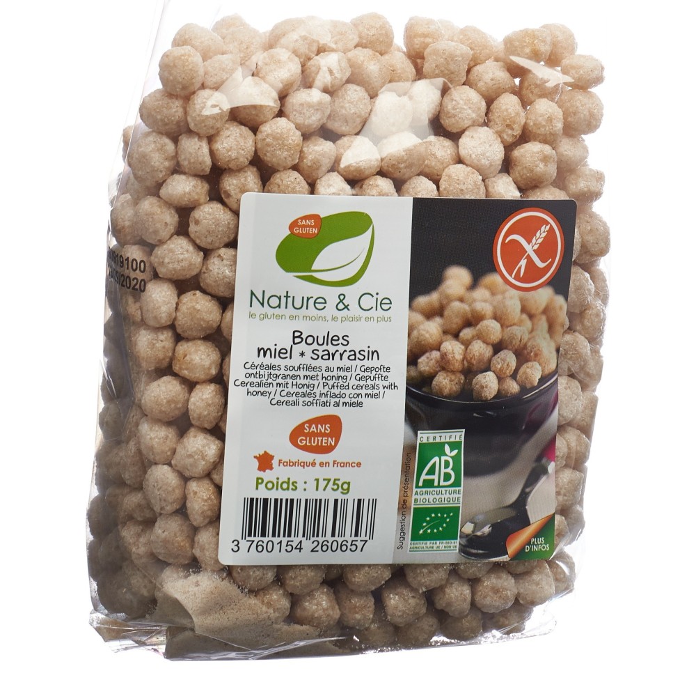 NATURE&CIE boules miel sarrasin s gluten 175 g