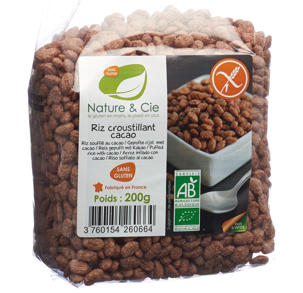NATURE&CIE riz croustill choco s gluten 200 g