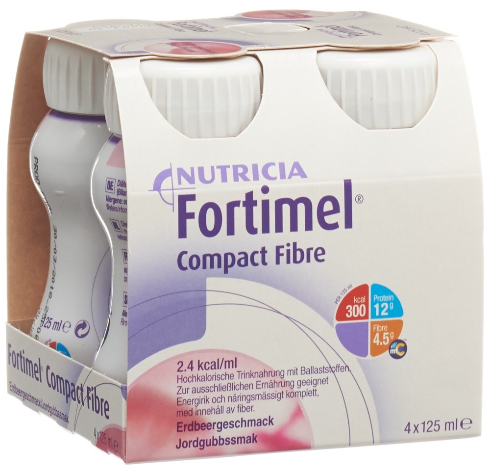 FORTIMEL Compact Fibre fraise 4 fl 125 ml