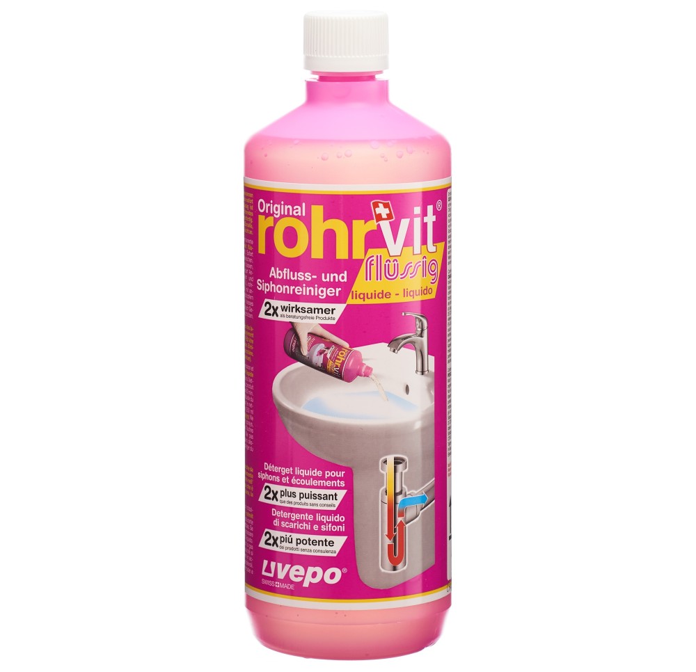 ROHRVIT détergent écoulement liq prêt usag 1000 ml