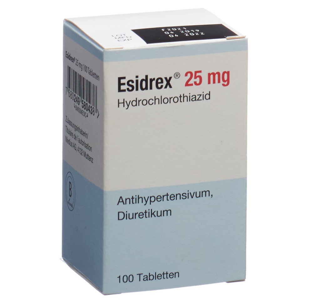 ESIDREX cpr 25 mg bte 100 pce