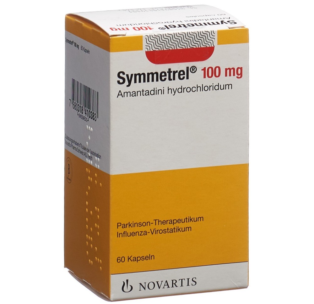 SYMMETREL caps 100 mg bte 60 pce