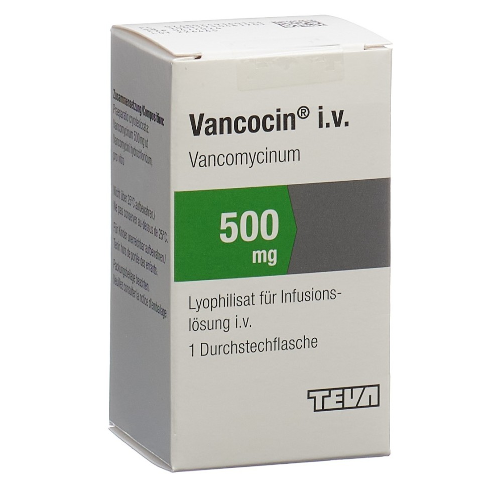 VANCOCIN subst sèche 500 mg i.v. flac