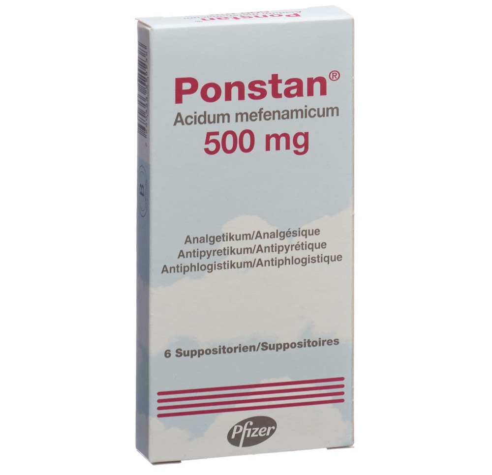 PONSTAN supp 500 mg adult 6 pce
