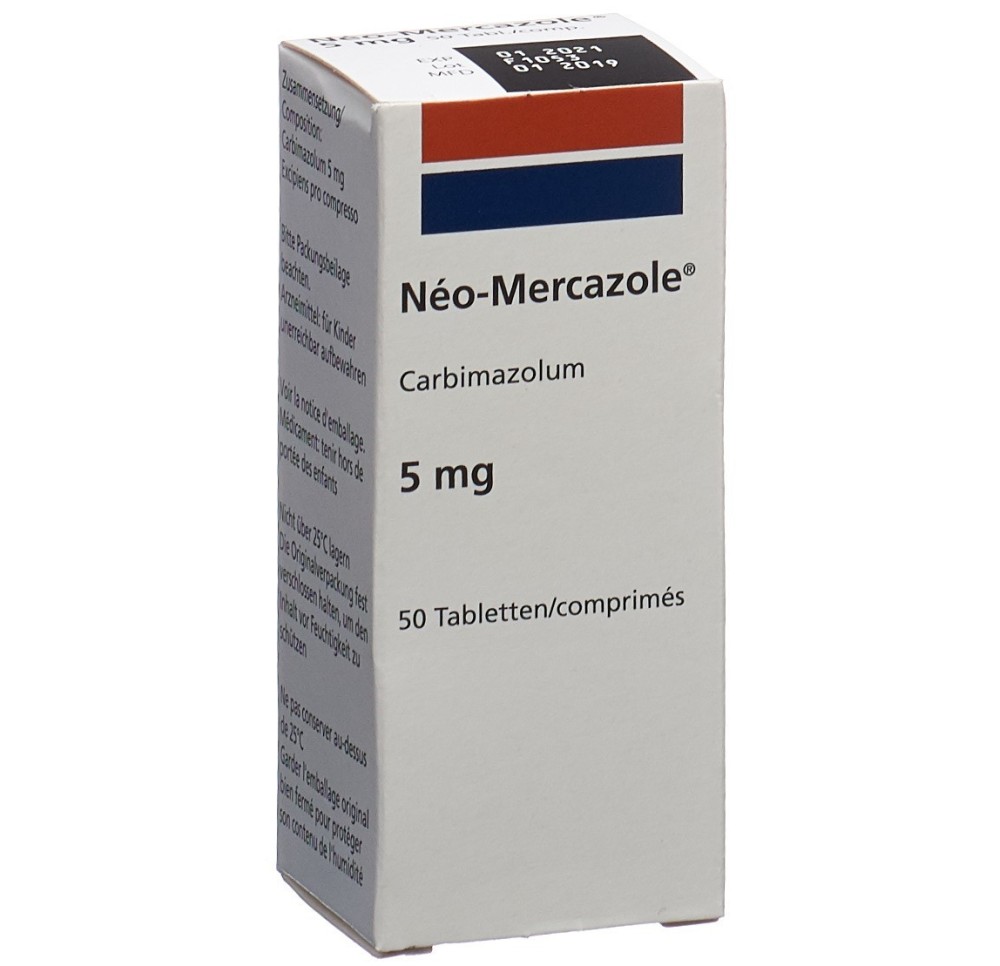NEO-MERCAZOLE cpr 5 mg bte 50 pce