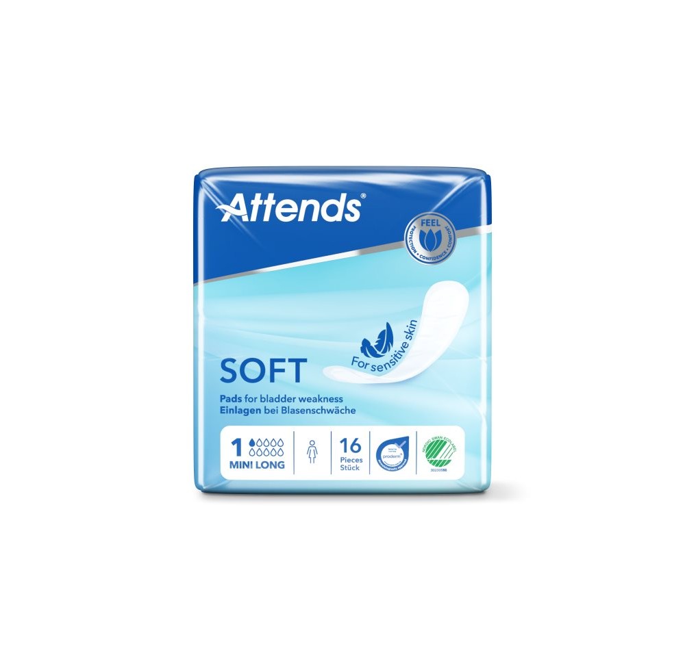 ATTENDS Soft 1 mini long langes sach 16 pce