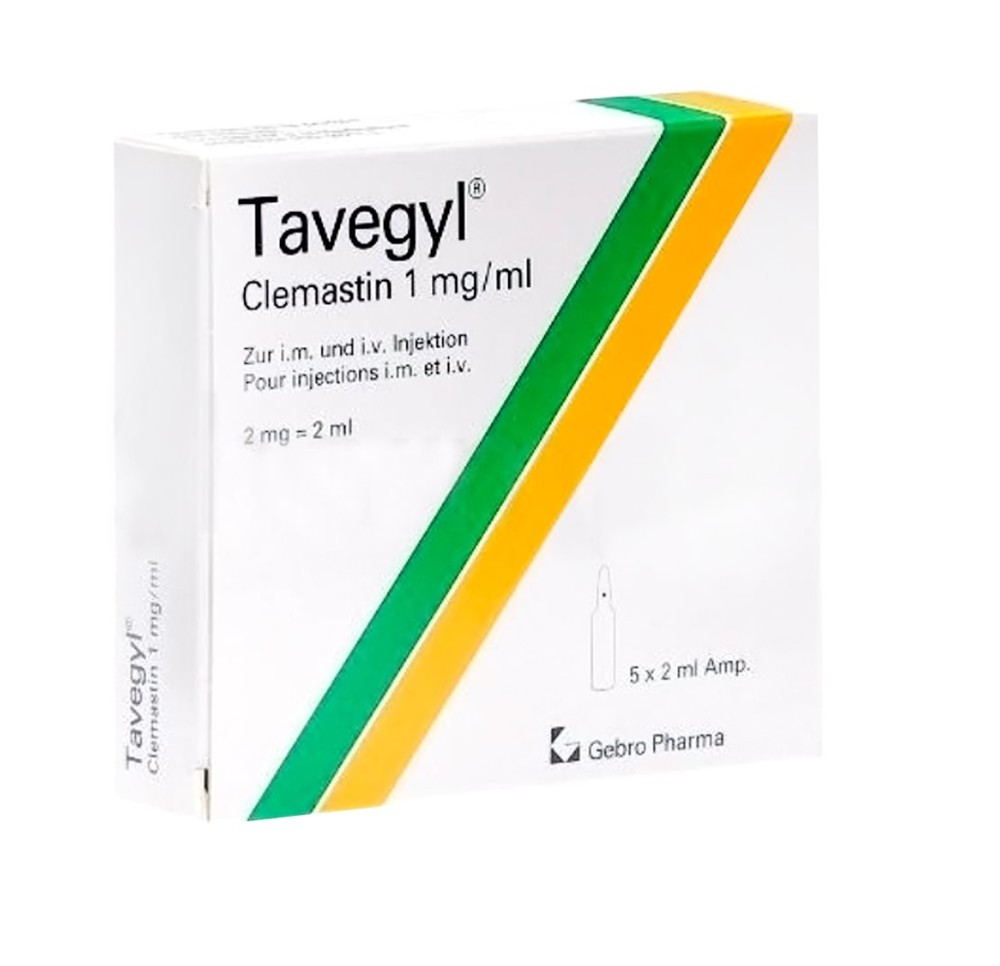 TAVEGYL sol inj 2 mg/2ml i.m./i.v. 5 amp 2 ml