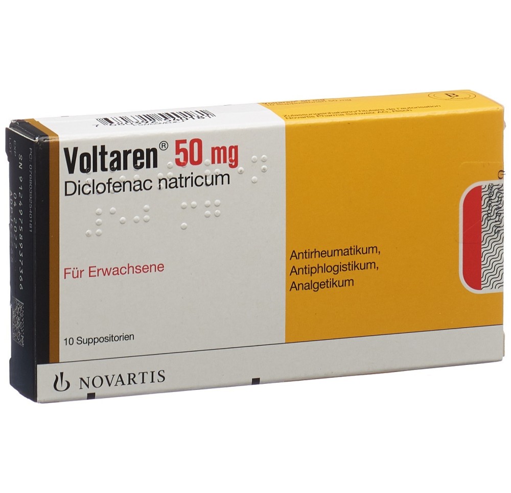 VOLTARENE supp 50 mg adult 10 pce