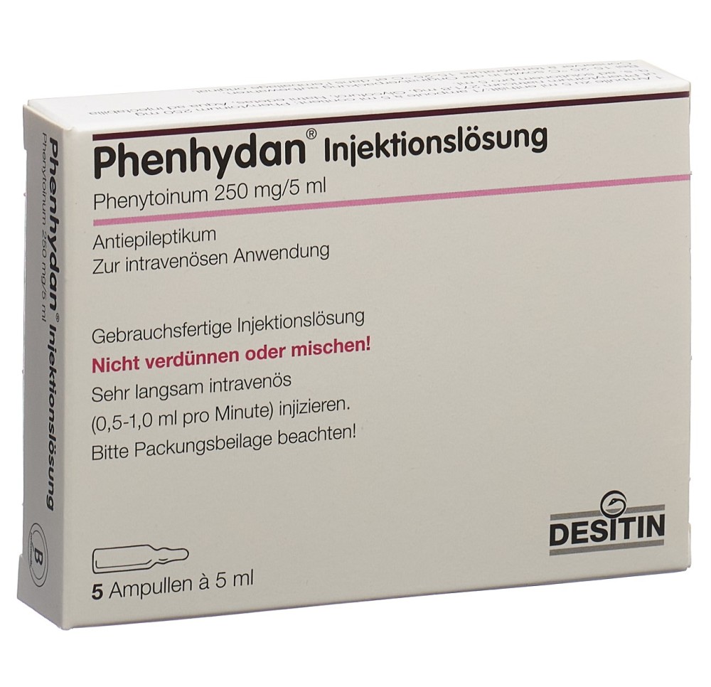 PHENHYDAN sol inj 250 mg/5ml i.v. 5 amp 5 ml
