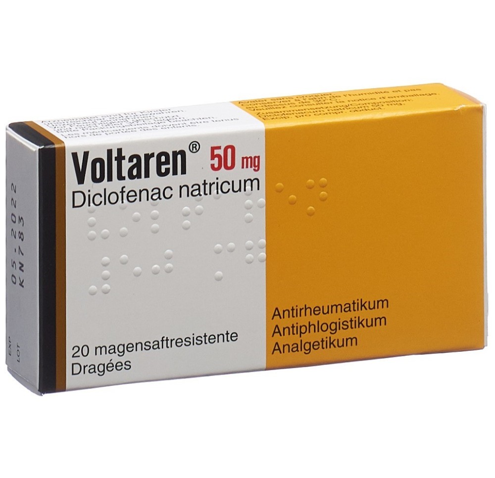 VOLTARENE drag 50 mg 20 pce