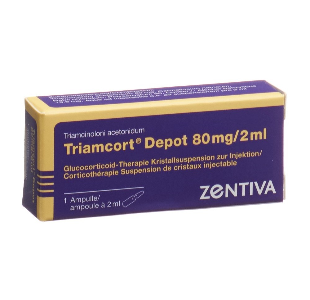 TRIAMCORT Dépôt susp crist 80 mg/2ml amp 2 ml
