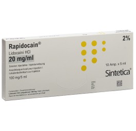 RAPIDOCAIN 100 mg/5ml s cons 10 amp 5 ml