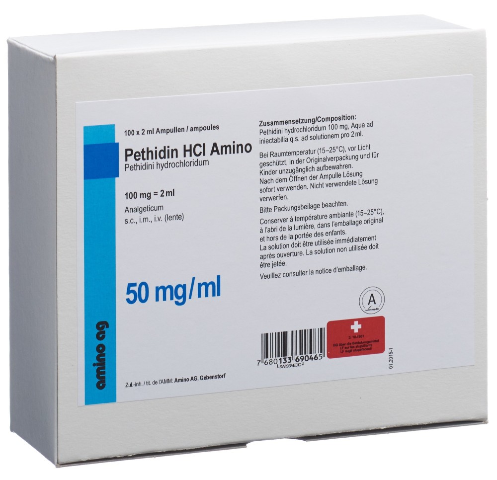 PETHIDINE HCL Amino 100 mg/2ml 100 amp 2 ml