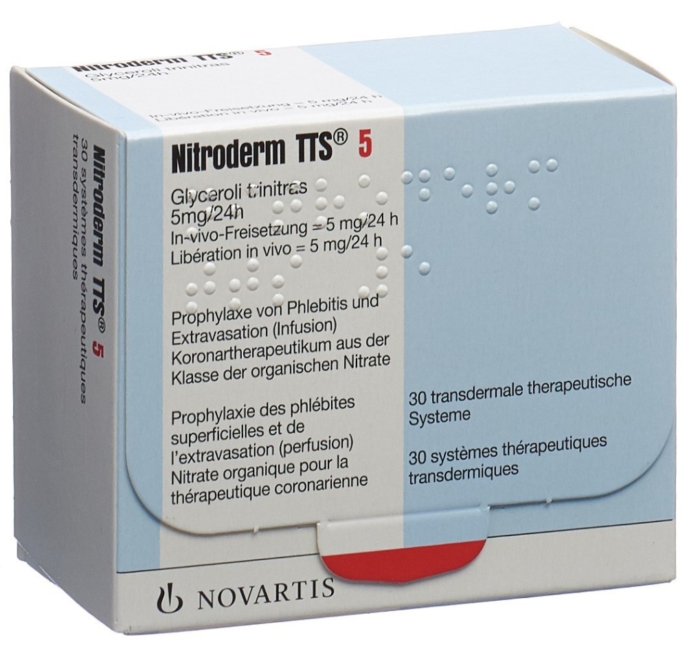 NITRODERM TTS 5 mg/24h sach 30 pce