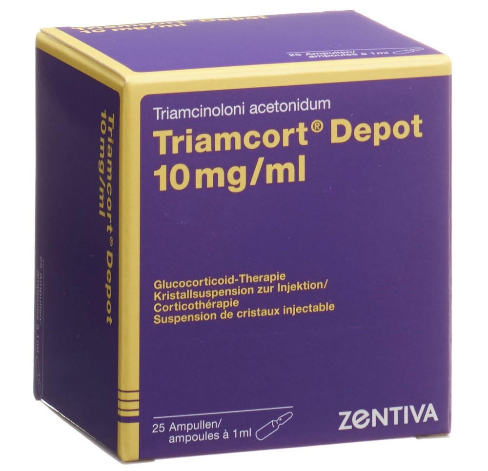 TRIAMCORT Dépôt susp crist 10 mg/ml 25 amp 1 ml