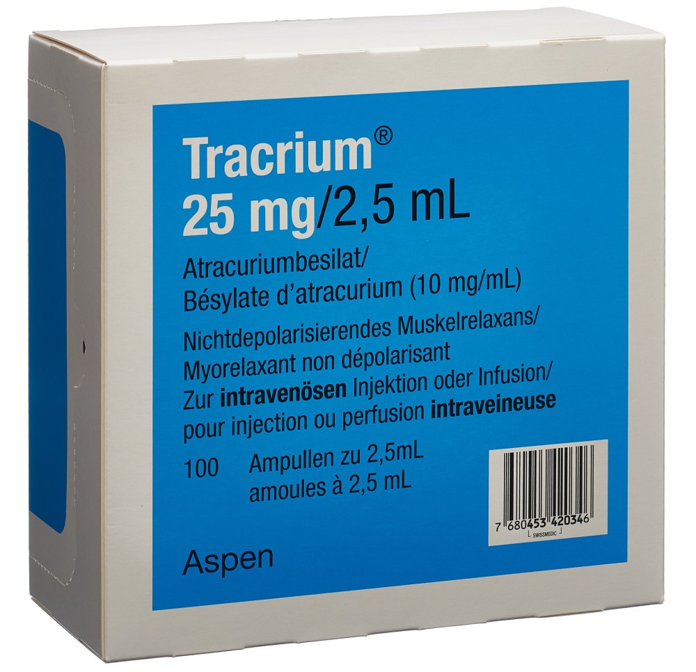 TRACRIUM sol inj 25 mg/2.5ml 100 amp 2.5 ml