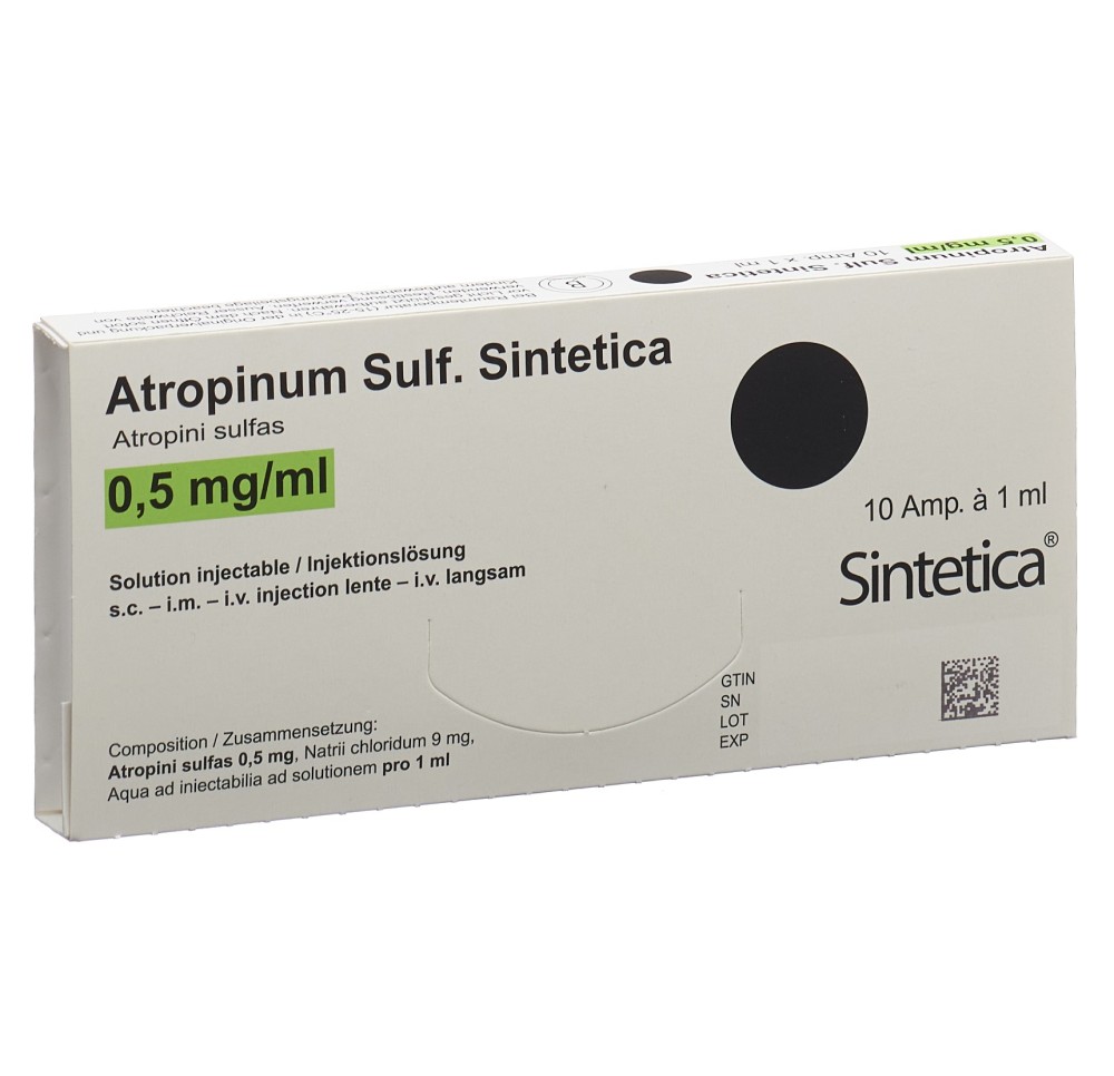 ATROPINUM SULF Sintetica 0.5 mg/ml 10 amp 1 ml