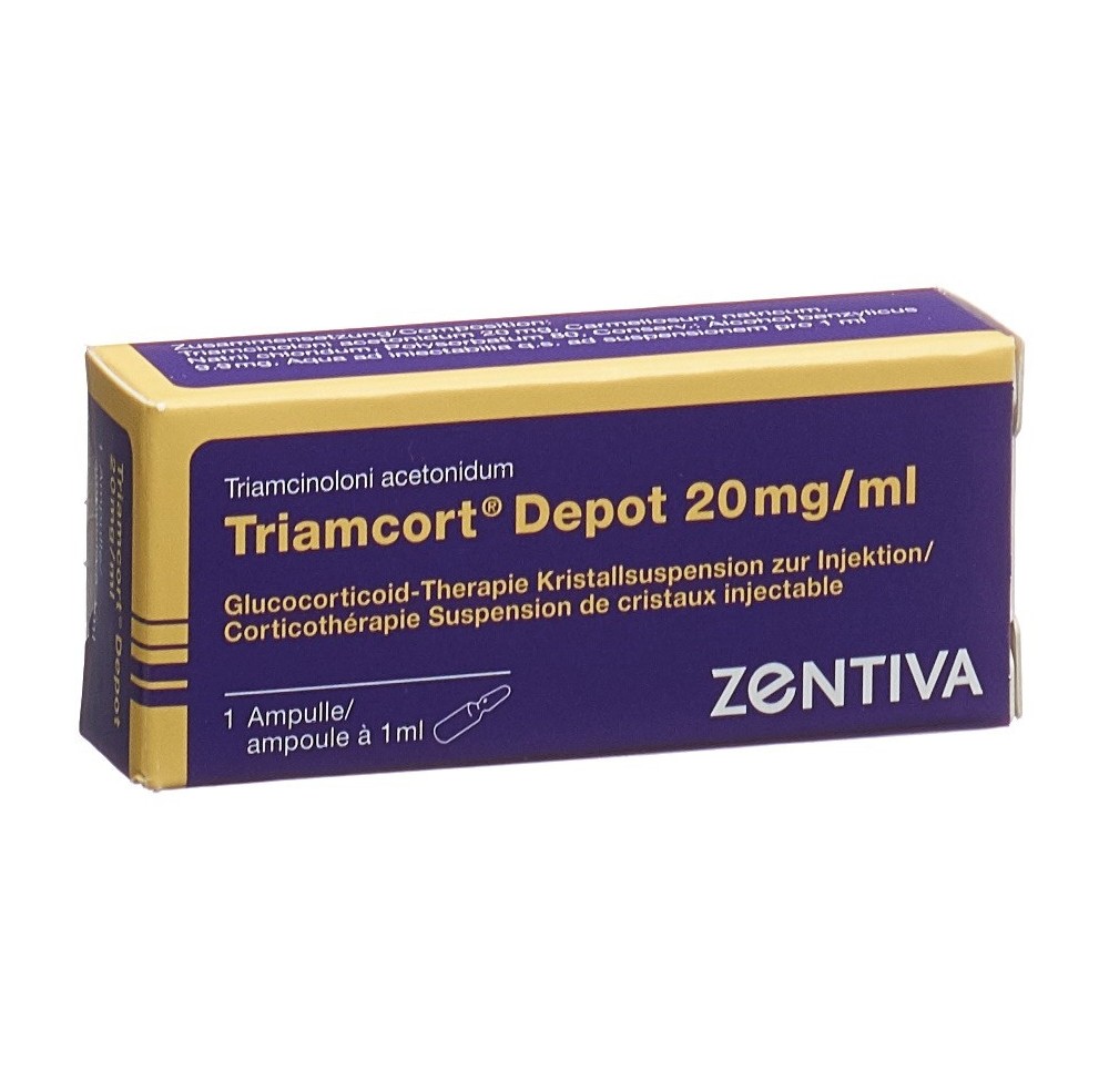 TRIAMCORT Dépôt susp crist 20 mg/ml amp 1 ml