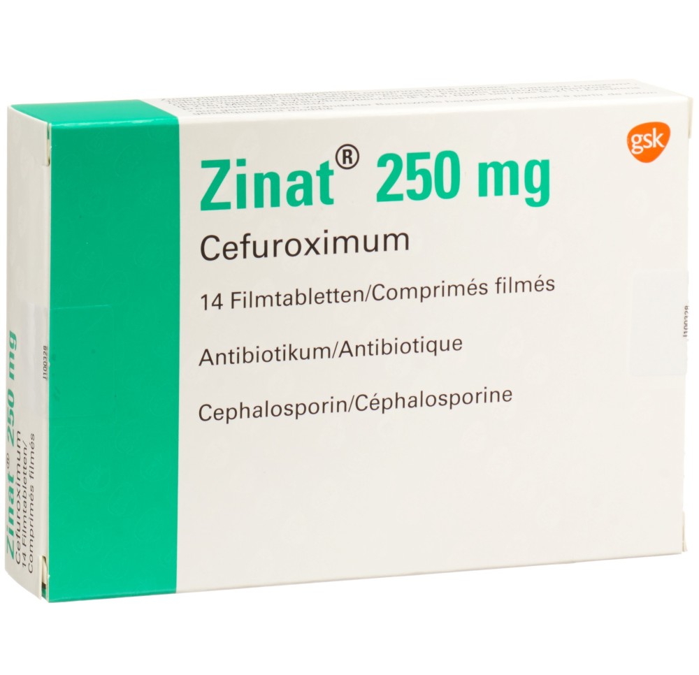 ZINAT cpr pell 250 mg 14 pce