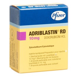 ADRIBLASTIN RD subst sèche 10 mg c solv flac