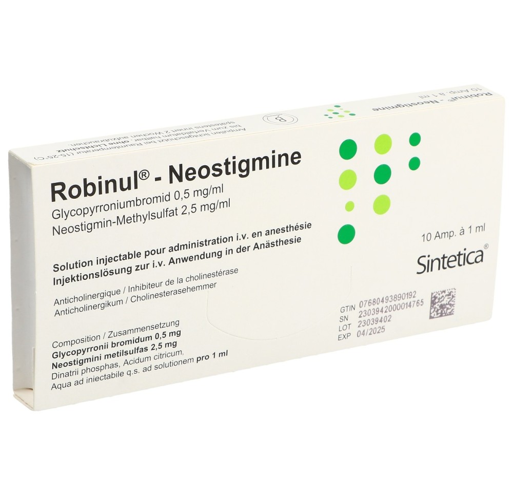 ROBINUL Néostigmine sol inj 10 amp 1 ml