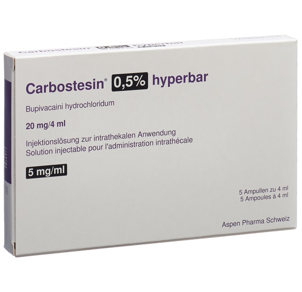 CARBOSTESIN 0.5% hyperbare 20 mg/4ml 5 amp 4 ml