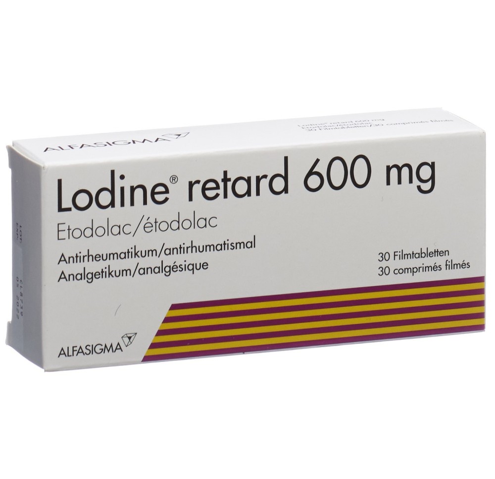 LODINE retard cpr pell ret 600 mg 30 pce