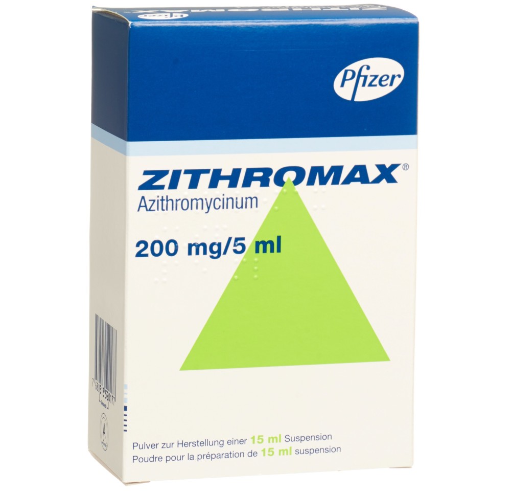 ZITHROMAX pdr 200 mg/5ml pour susp fl 15 ml