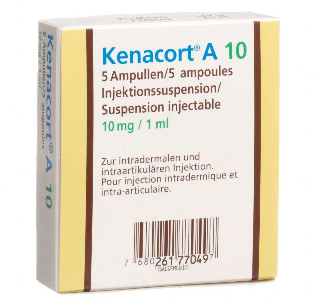 KENACORT A 10 susp inj 10 mg/ml 5 amp 1 ml