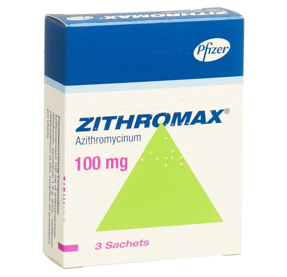 ZITHROMAX gran 100 mg sach 3 pce