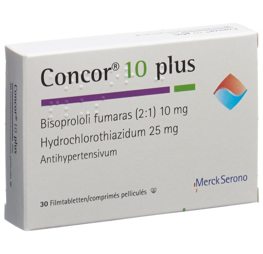 CONCOR 10 plus cpr pell 10/25 mg 30 pce