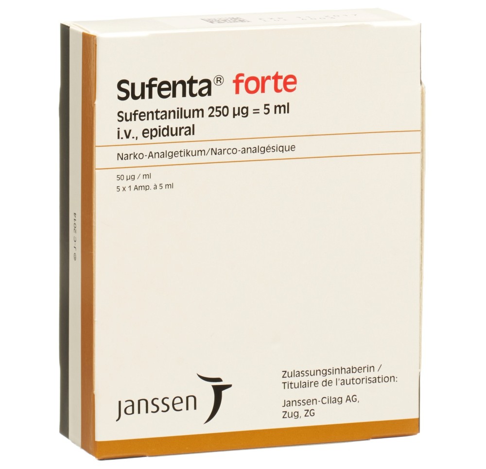 SUFENTA forte sol inj 250 mcg/5ml 5 amp 5 ml
