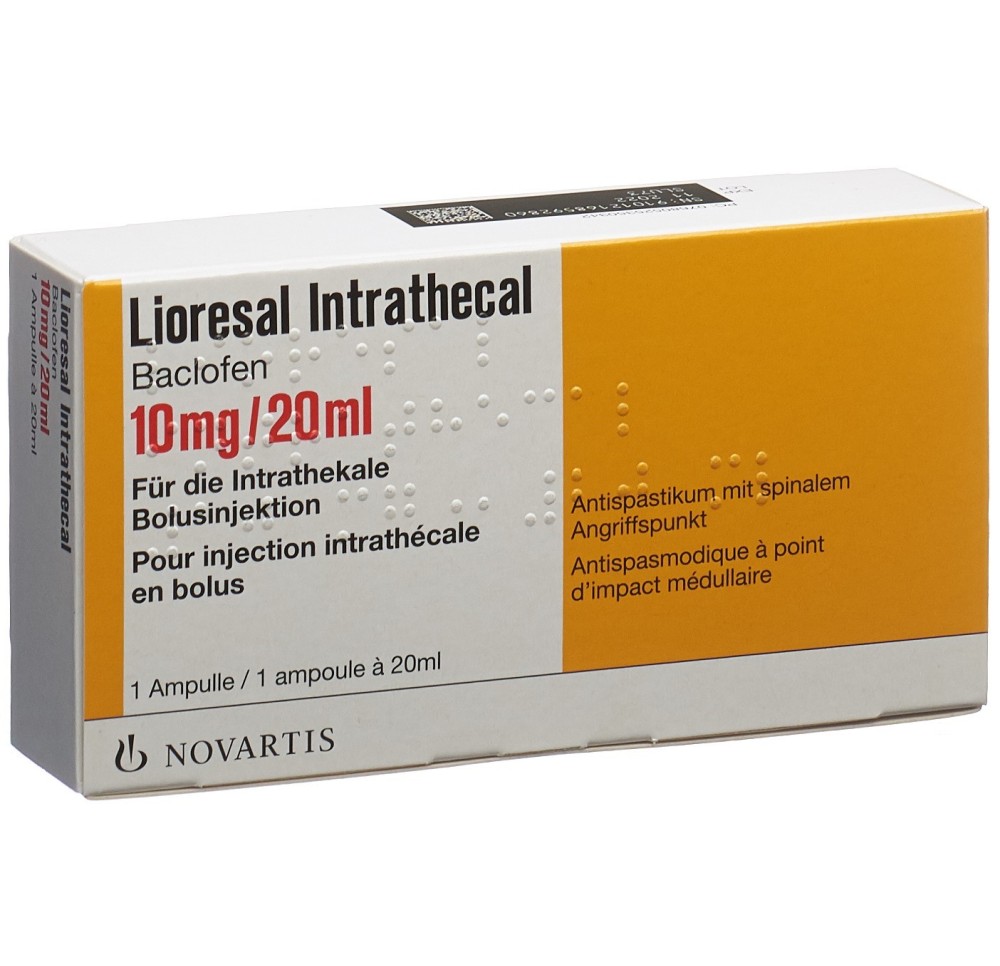 LIORESAL intrathécal sol inj 10 mg/20ml amp