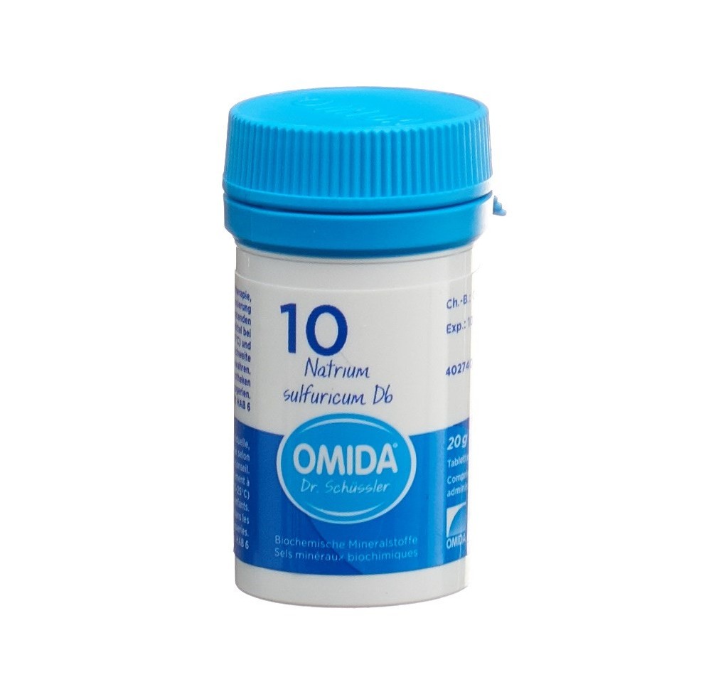 OMIDA SCHÜSSLER no10 natr sulf cpr 6 D bte 20 g