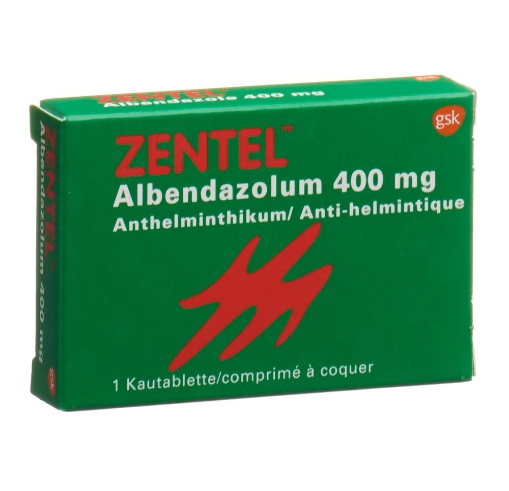 ZENTEL cpr croquer 400 mg