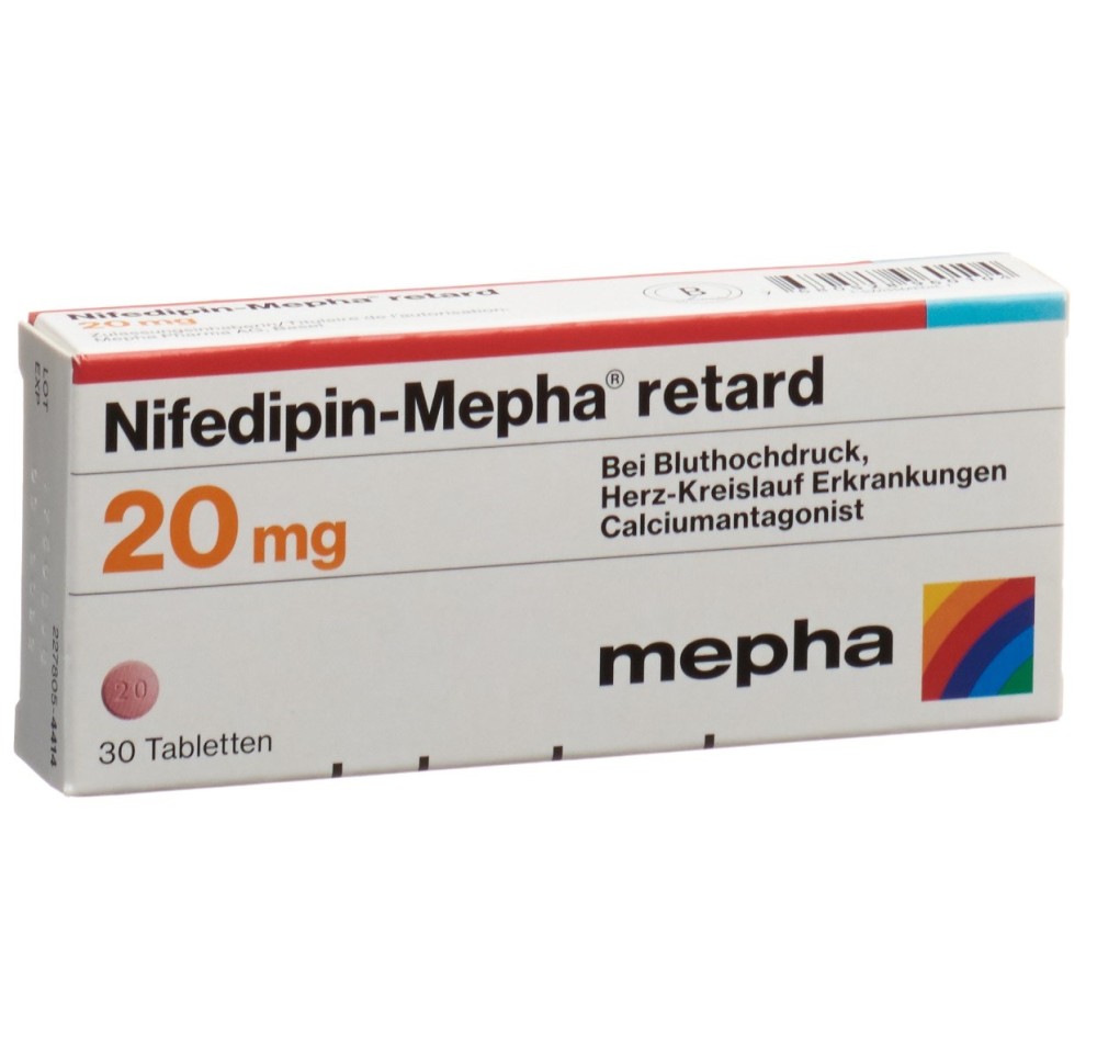 NIFEDIPIN Mepha cpr ret 20 mg 30 pce