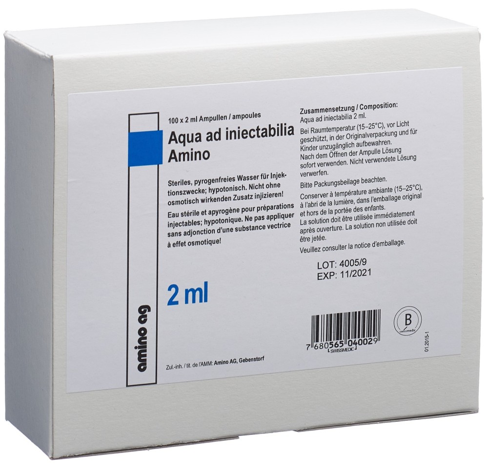 AQUA AD INJ Amino sol inj 2ml amp 100 pce