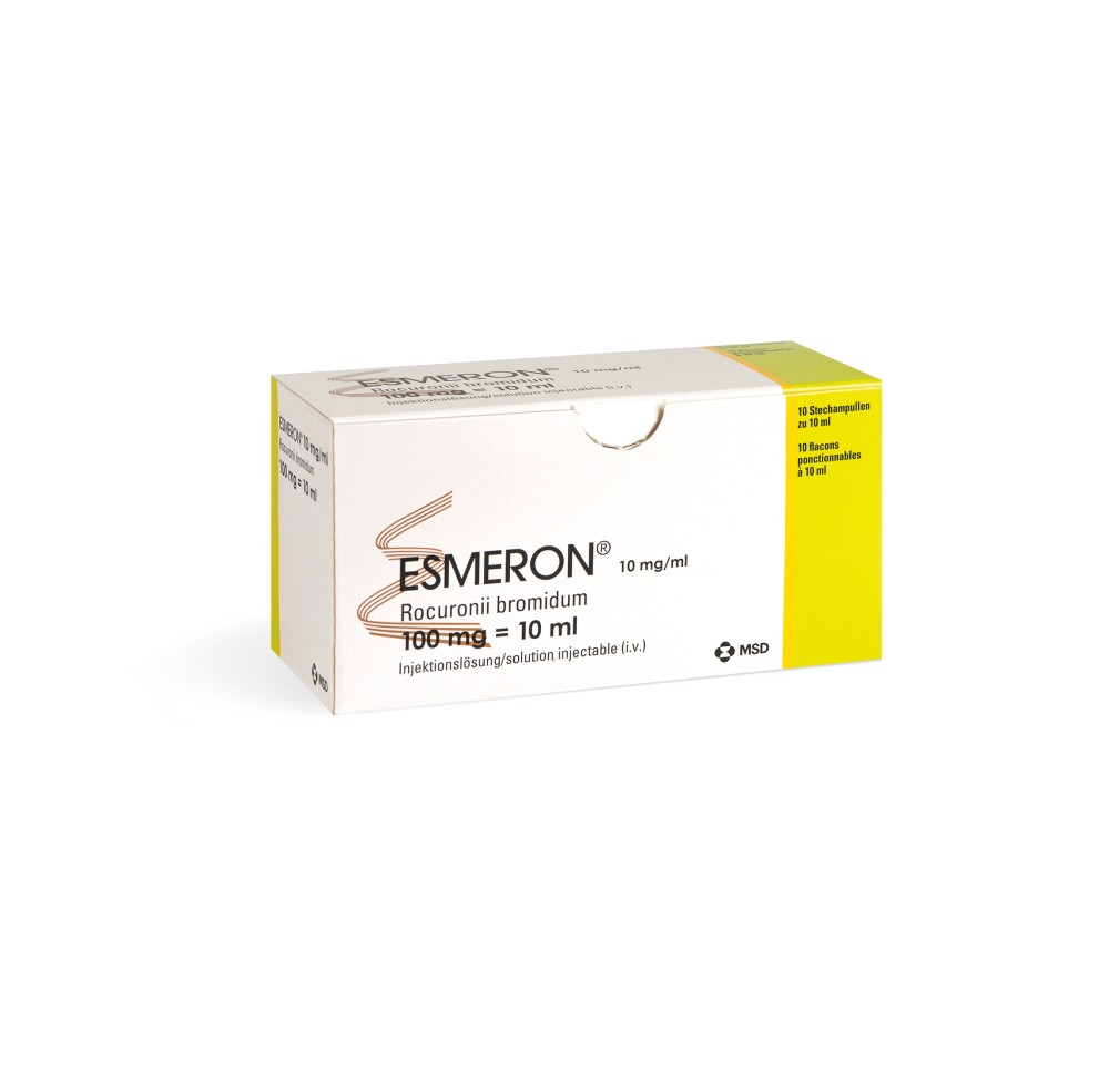 ESMERON sol inj 100 mg/10ml 10 flac 10 ml