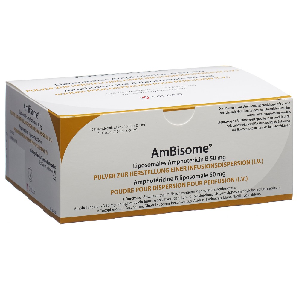 AMBISOME subst sèche 50 mg flac 10 pce