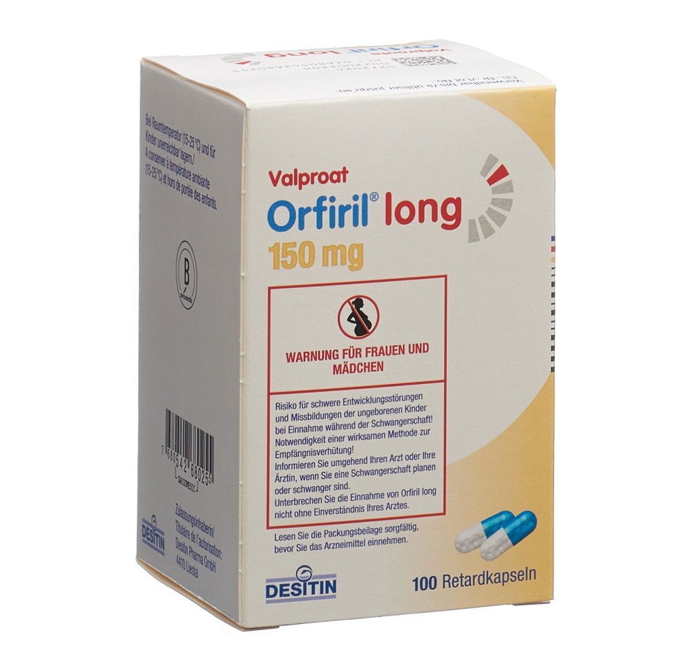 ORFIRIL long caps ret 150 mg bte 100 pce