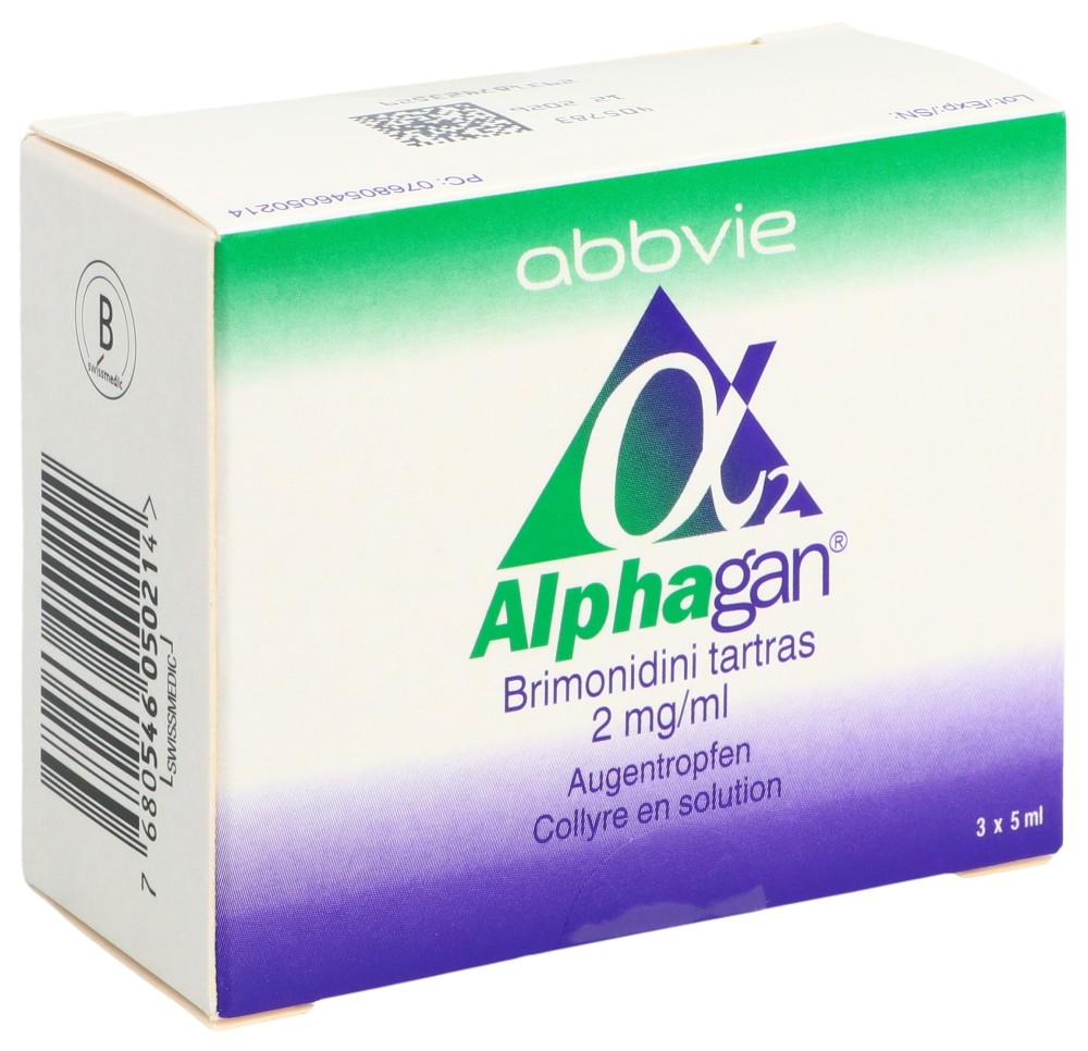 ALPHAGAN gtt opht 2 mg/ml 3 fl 5 ml