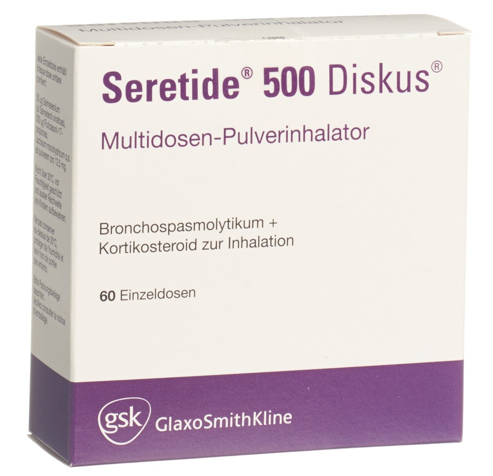 SERETIDE 500 Diskus pdr inh 60 dos