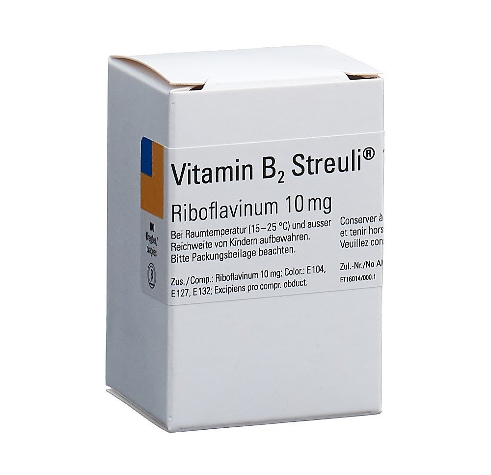 VITAMINE B2 Streuli drag 10 mg bte 100 pce