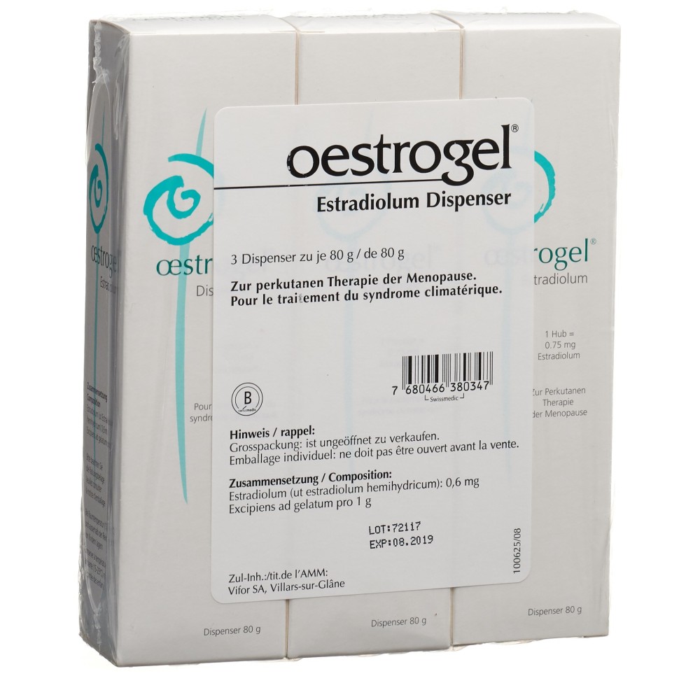 OESTROGEL gel dispenser 3 x 80 g