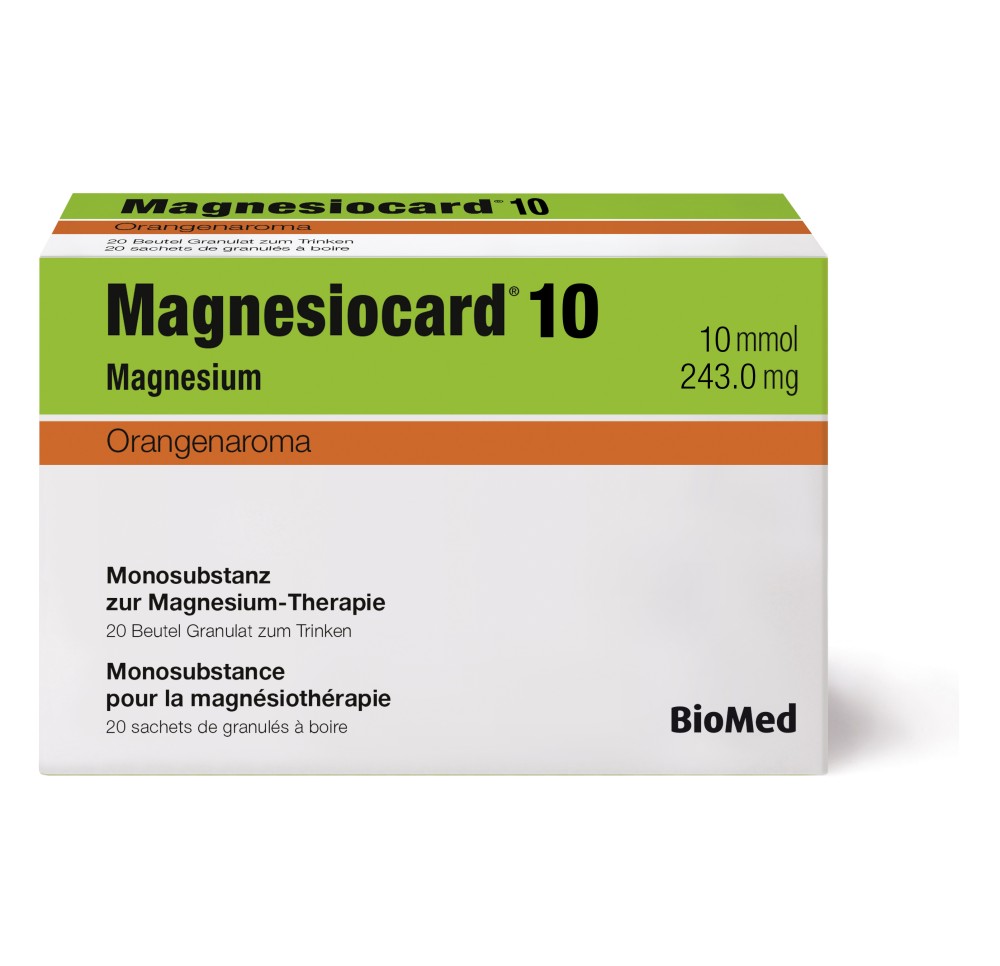 MAGNESIOCARD gran 10 mmol orange sach 20 pce