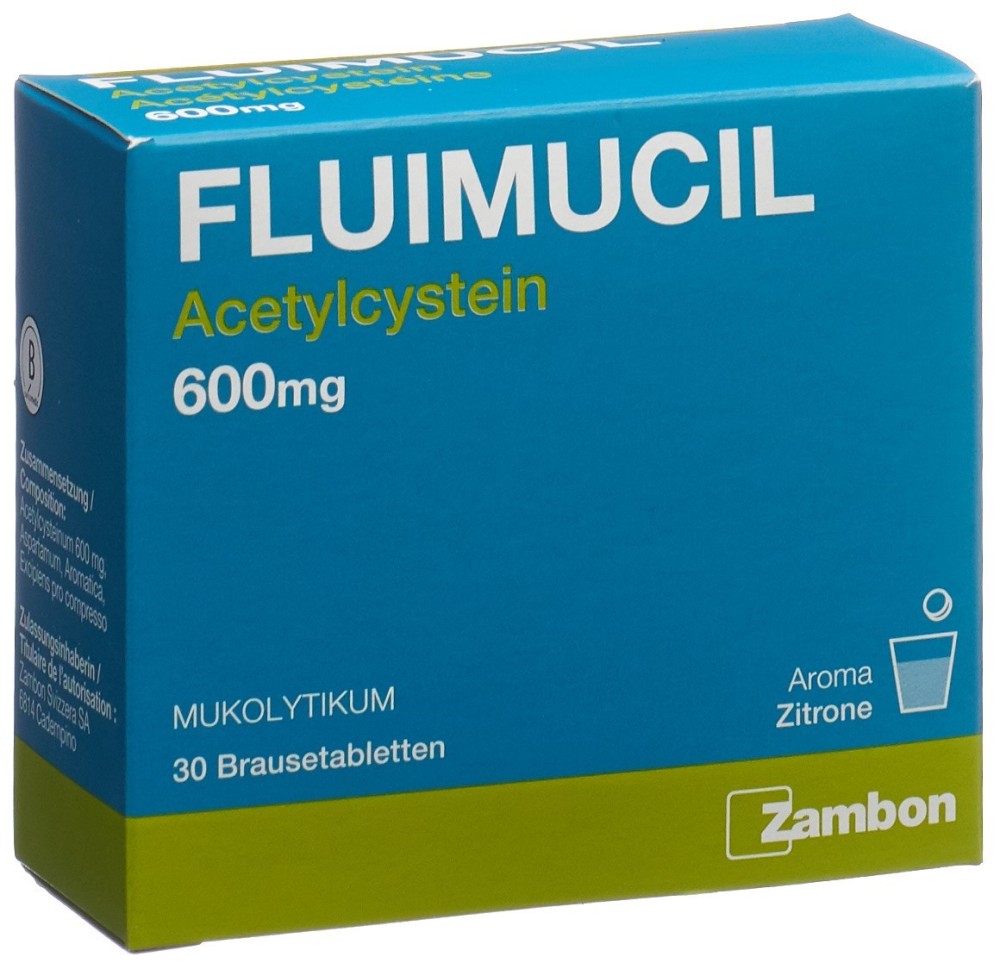 FLUIMUCIL cpr eff 600 mg adult citron 30 pce