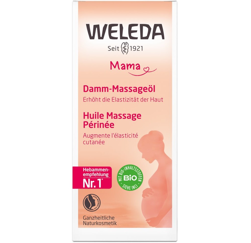 WELEDA MAMA huile massage périnée fl verre 50 ml