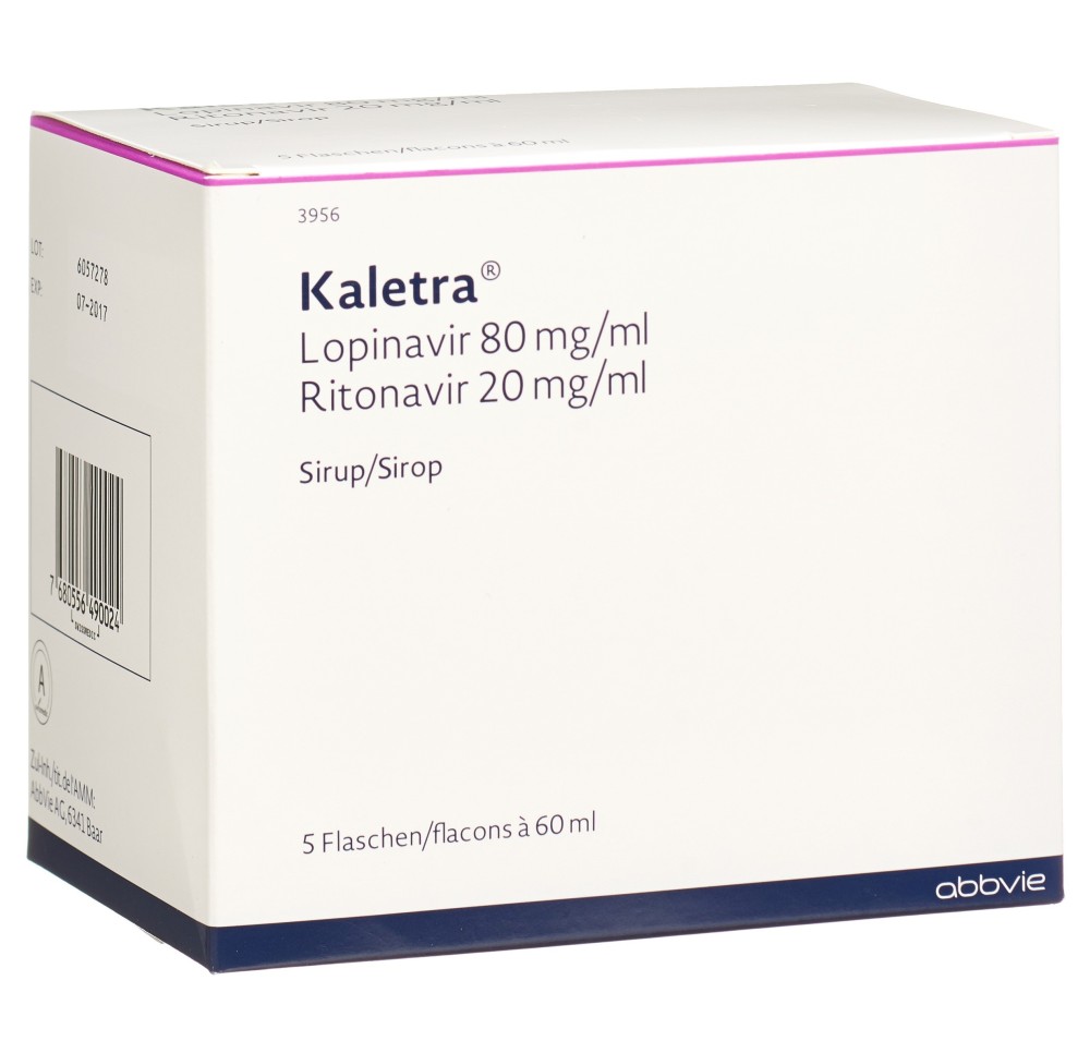 KALETRA sirop 80mg/20mg/ml 5 fl 60 ml