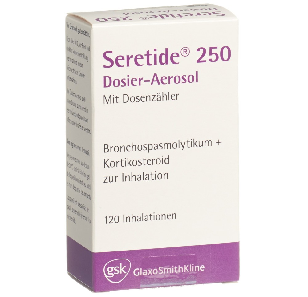 SERETIDE 250 aéros doseur 120 dos